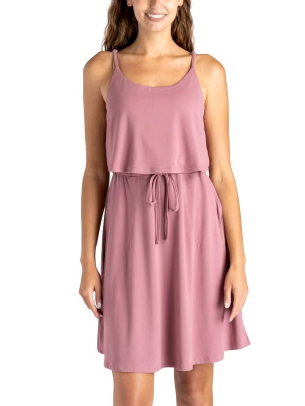 Allthreads Women's Mauve Tiered A-Line Catamaran Dress - Small